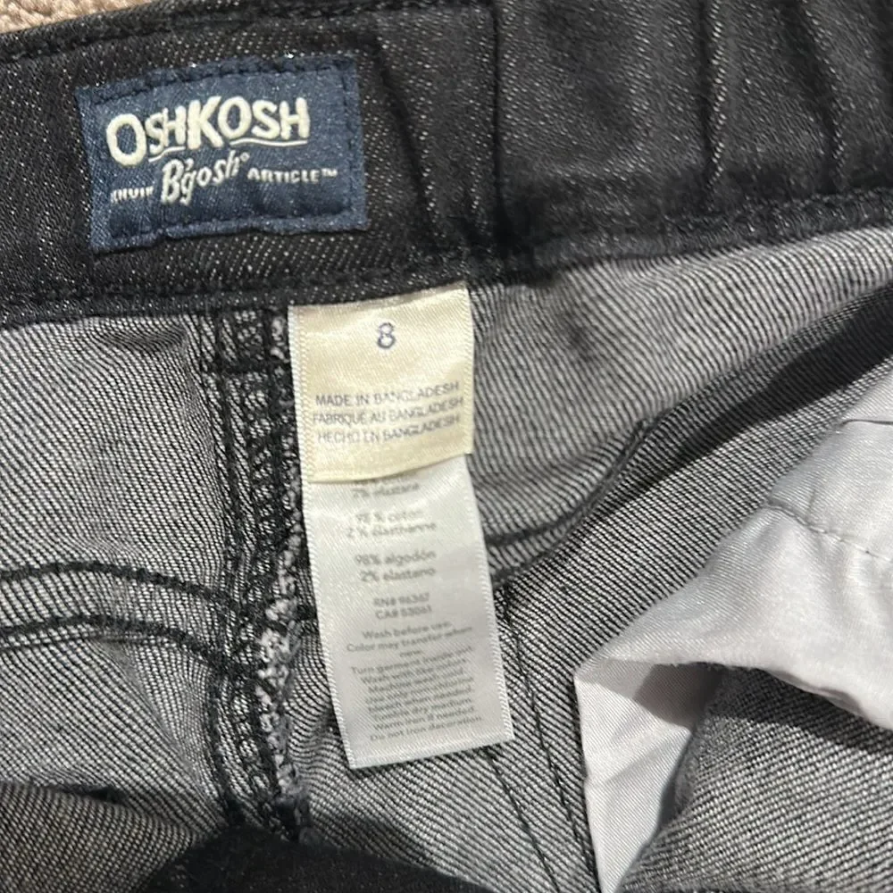Osh Kosh denim shorts! Raw hem! Snap button with zipper size 8 stretch